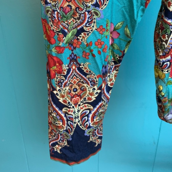 Johnny Was Multi-print Indie Flower tunic Size L - Picture 8 of 9